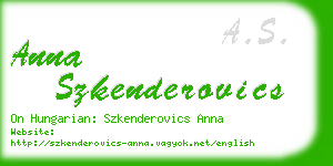 anna szkenderovics business card